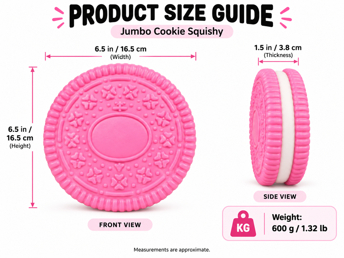 Jumbo Cookie Squishy – Galleta Antiestrés Sticky, Lavable y Reutilizable