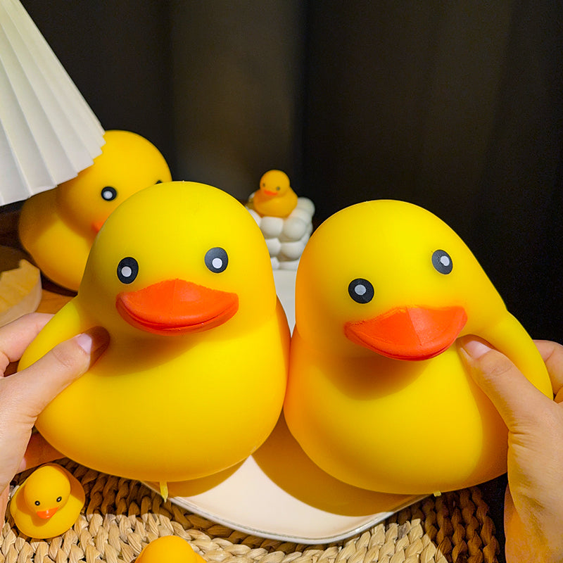 Jumbo Yellow Duck Squishy – Stretchy TPR Stress Relief Squeeze Toy