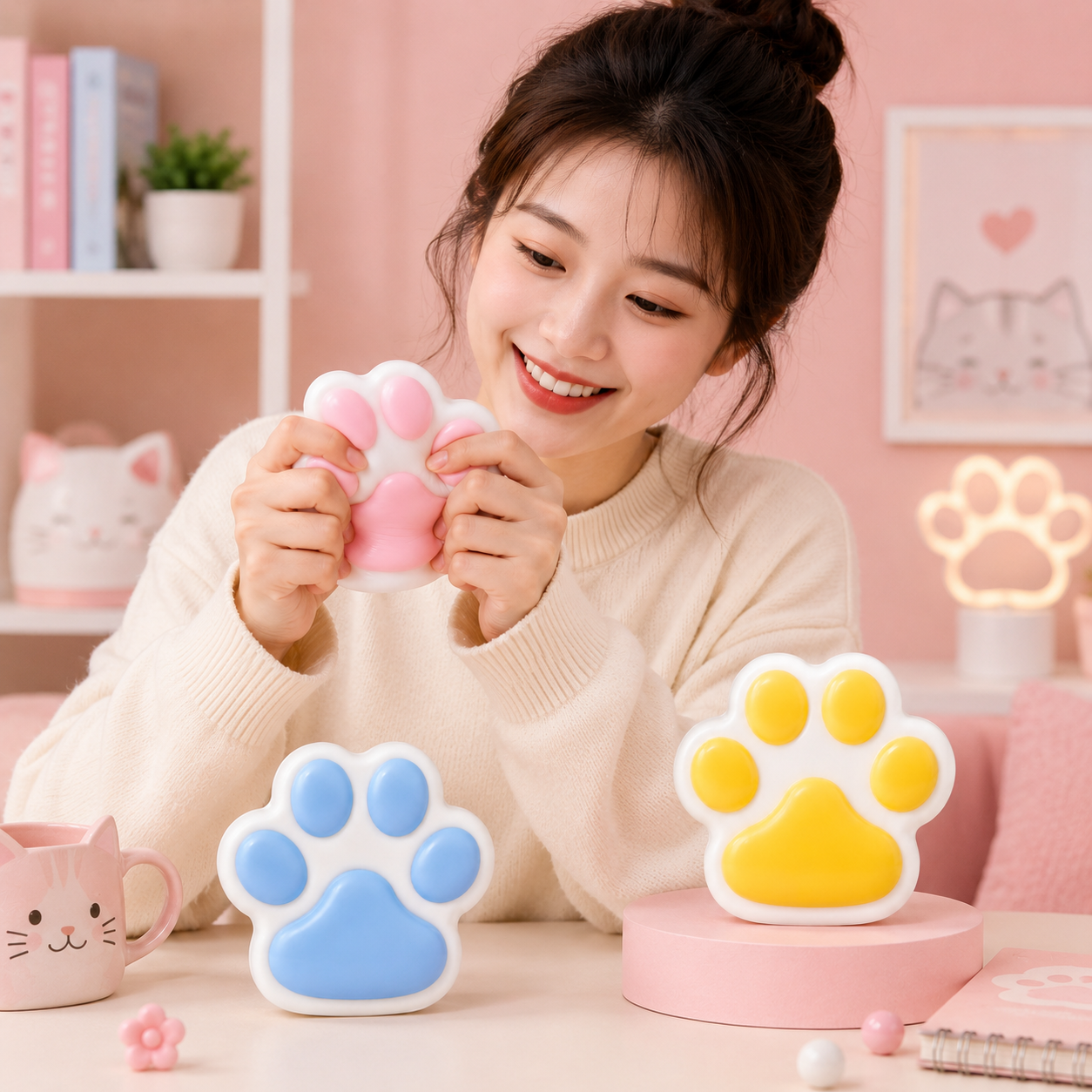 15CM Cat Paw Squishy – Soft, Sticky & Satisfying Fidget Toy